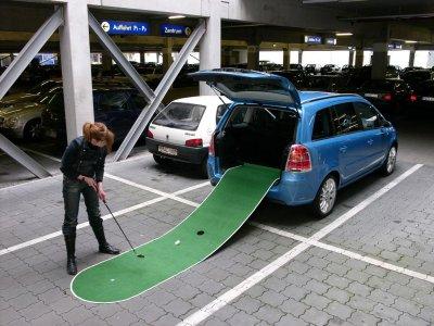 minigolf im kofferraum
