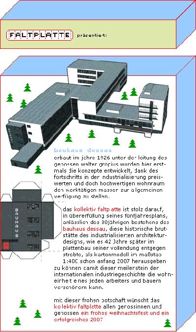 bauhaus dessau faltplatte bastelbogen